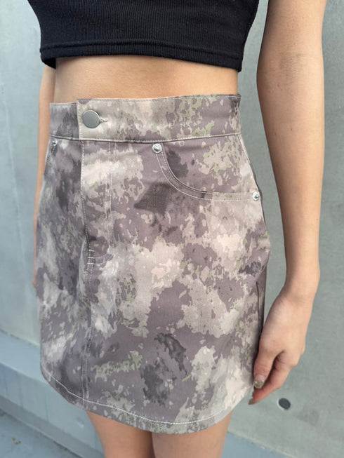 ニュアンス柄ミニスカート