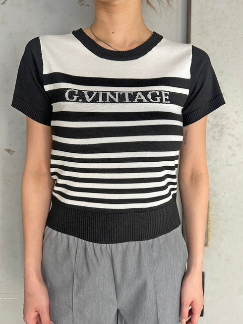 グラム・ヴィンテージボーダーニットトップス