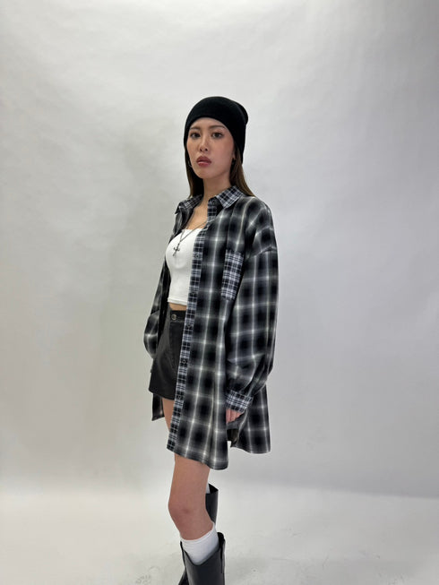 2パターンチェックオーバーシャツ