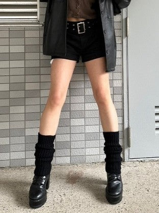 ハトメベルト付ツイルショートパンツ