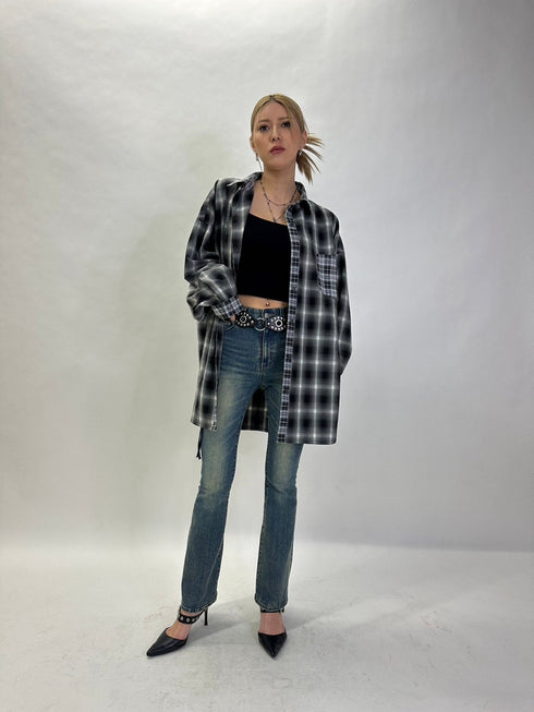 2パターンチェックオーバーシャツ