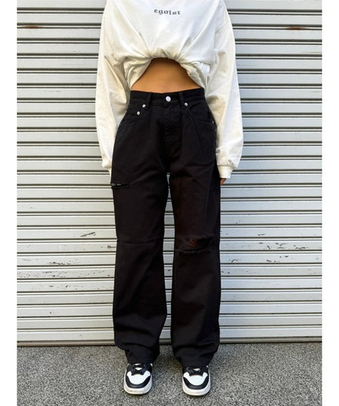 EG Blackツイルワイドパンツ