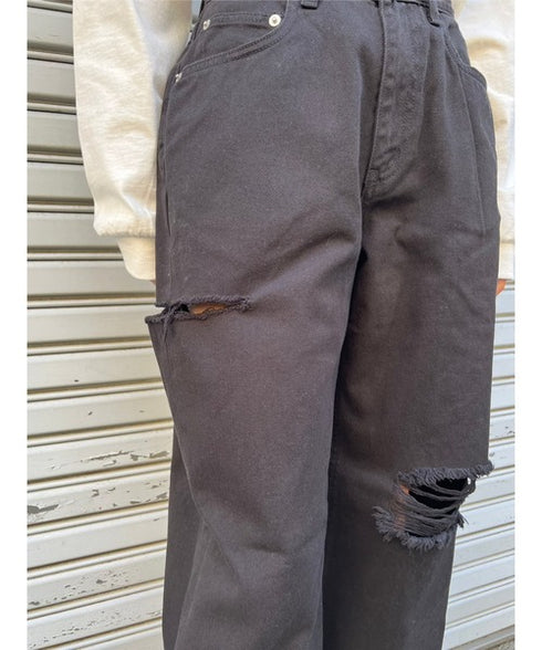 EG Blackツイルワイドパンツ