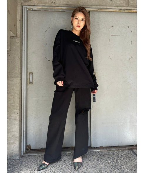 EG Blackツイルワイドパンツ