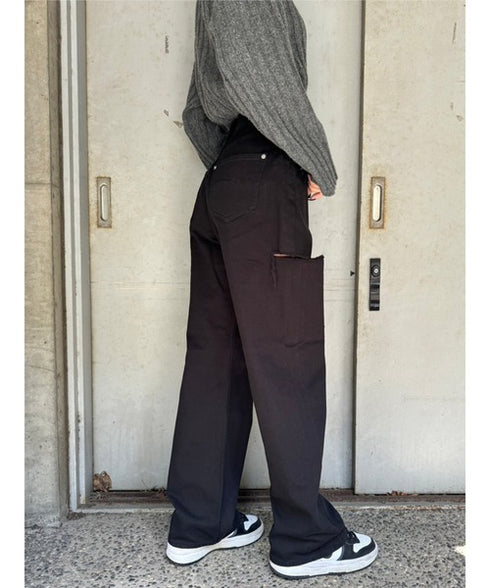 EG Blackツイルワイドパンツ