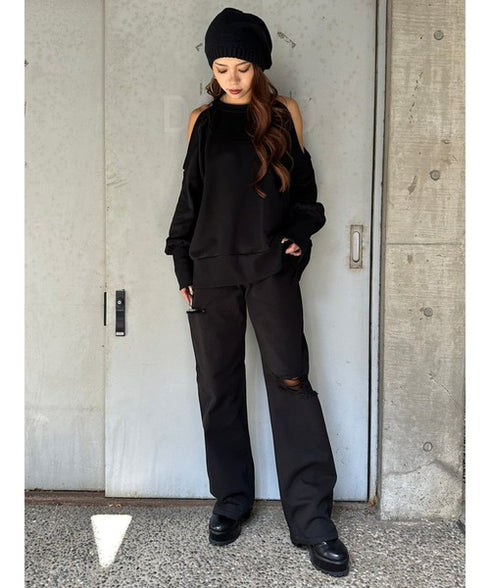 EG Blackツイルワイドパンツ