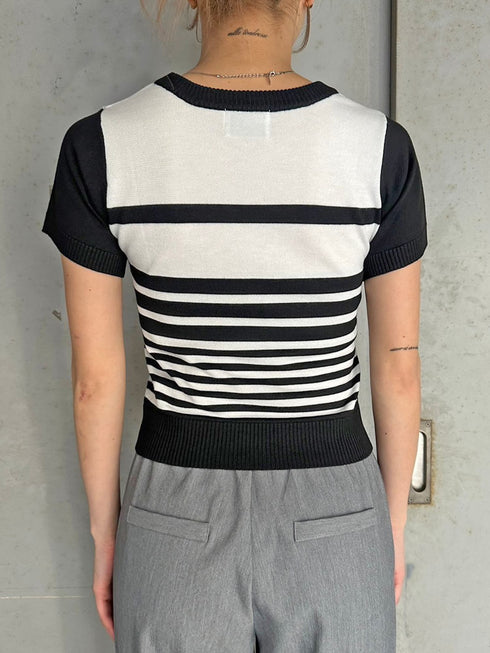 グラム・ヴィンテージボーダーニットトップス