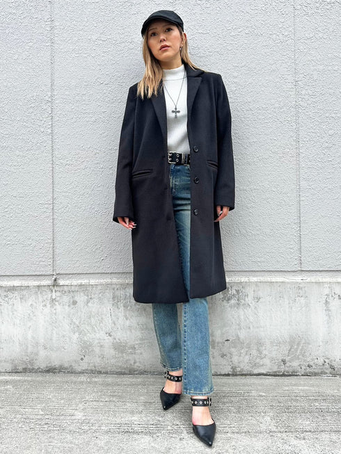 3釦Iラインチェスターコート