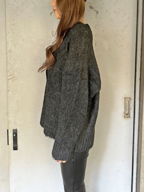 ロングシャギーオーバーカーディガン