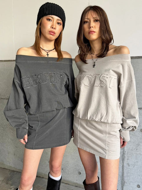 加工裏毛ミニスカート