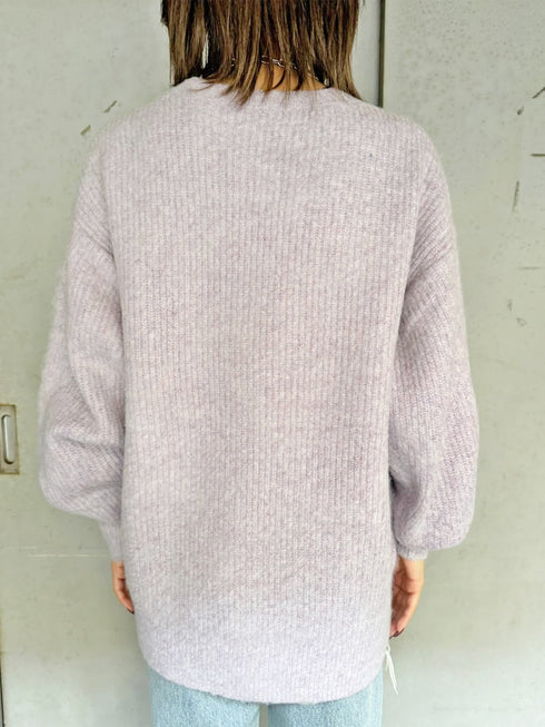 ロングシャギービッグニットトップス