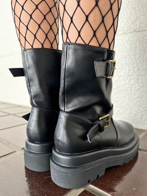 2ベルトエンジニアショートブーツ