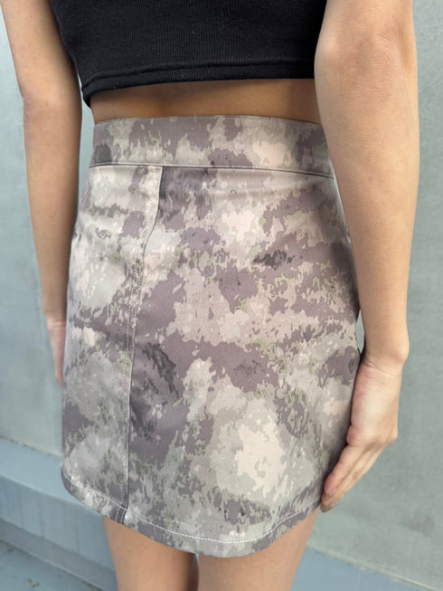 ニュアンス柄ミニスカート
