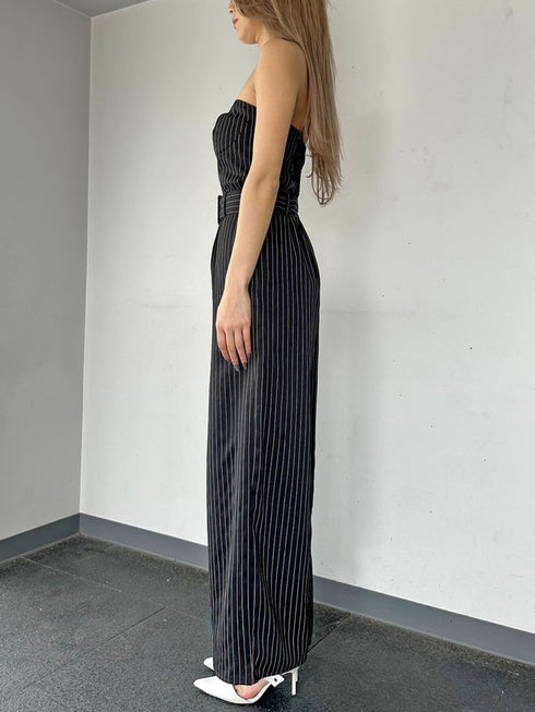 コルセットワイドパンツオールインワン