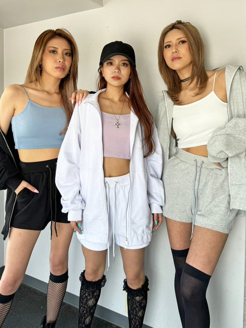 スタンドネックスウェットセットアップ