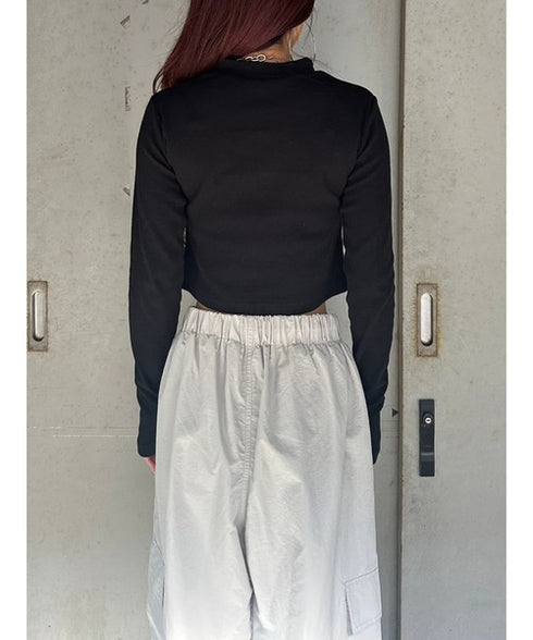 プチタートルハーフジップトップ