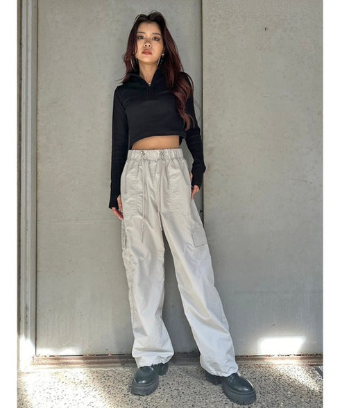 プチタートルハーフジップトップ