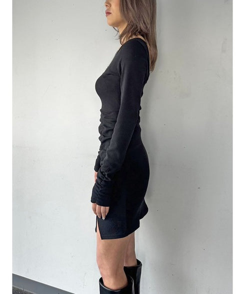 ギャザーリブミニワンピース