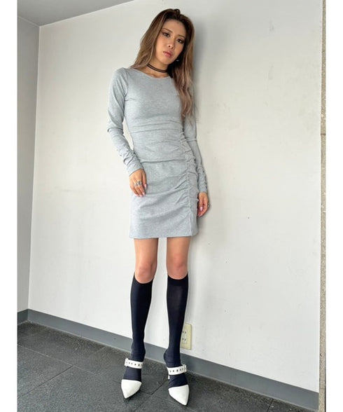 ギャザーリブミニワンピース