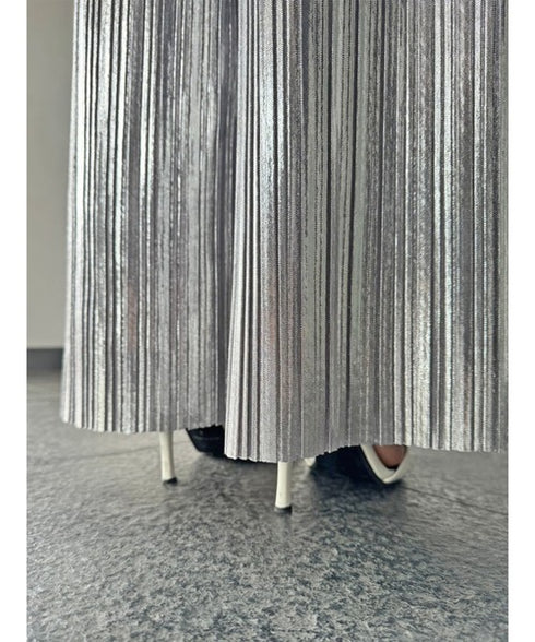 シャイニープリーツワイドパンツ