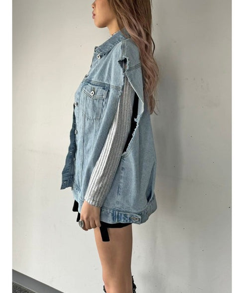 ノースリデニムジャケット