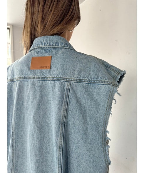 ノースリデニムジャケット