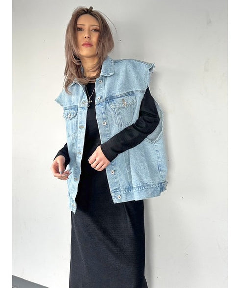 ノースリデニムジャケット