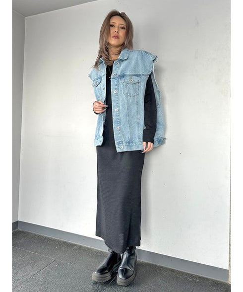 ノースリデニムジャケット