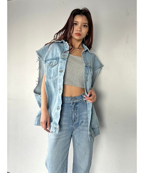 ノースリデニムジャケット