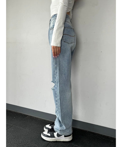 EGストレートデニムパンツ