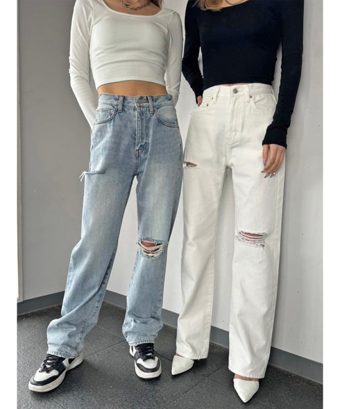 EGストレートデニムパンツ