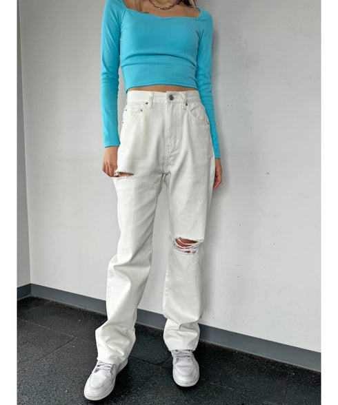 EGストレートデニムパンツ