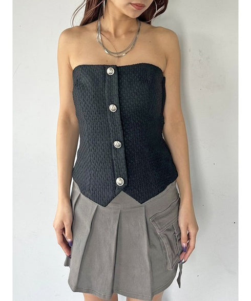 ツイードビスチェ