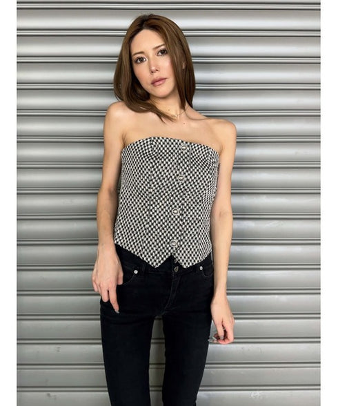 ツイードビスチェ