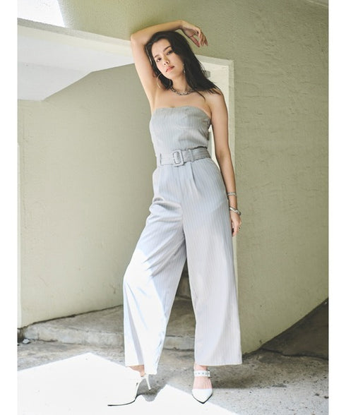 コルセットワイドパンツオールインワン