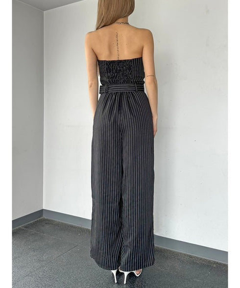 コルセットワイドパンツオールインワン