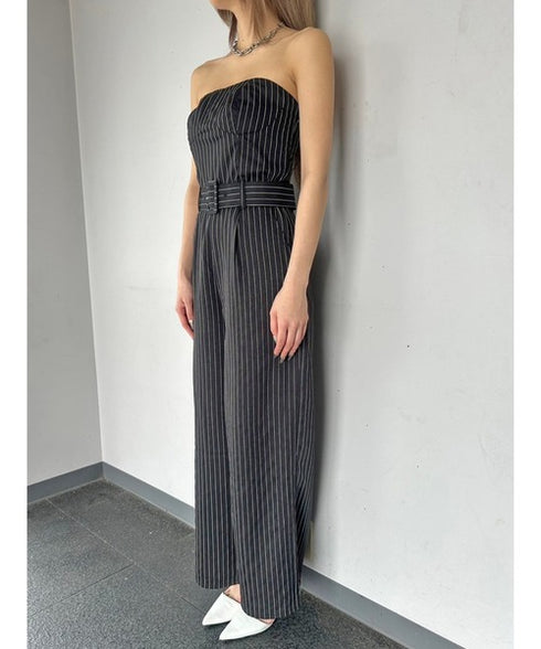 コルセットワイドパンツオールインワン