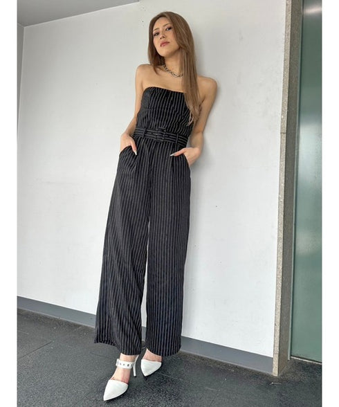 コルセットワイドパンツオールインワン