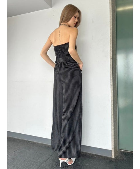 コルセットワイドパンツオールインワン