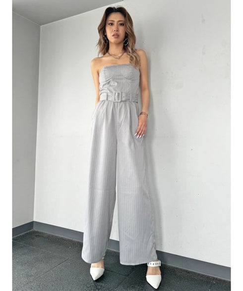 コルセットワイドパンツオールインワン