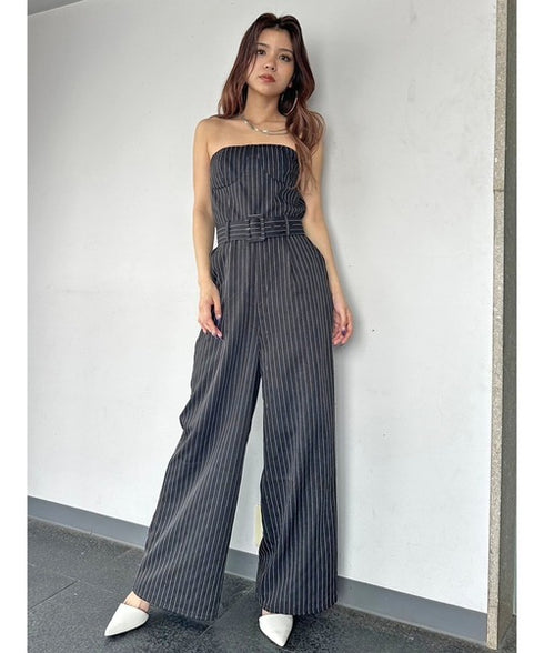 コルセットワイドパンツオールインワン