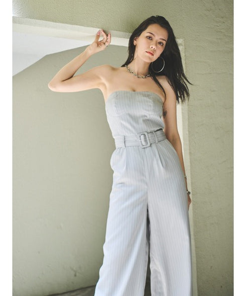 コルセットワイドパンツオールインワン