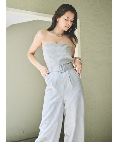 コルセットワイドパンツオールインワン