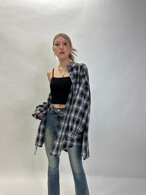 2パターンチェックオーバーシャツ