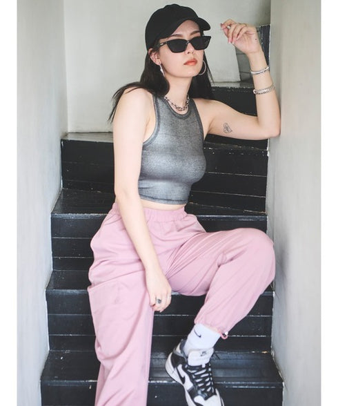 シャイニーショートタンクトップス