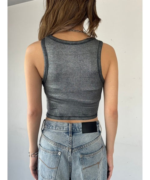 シャイニーショートタンクトップス