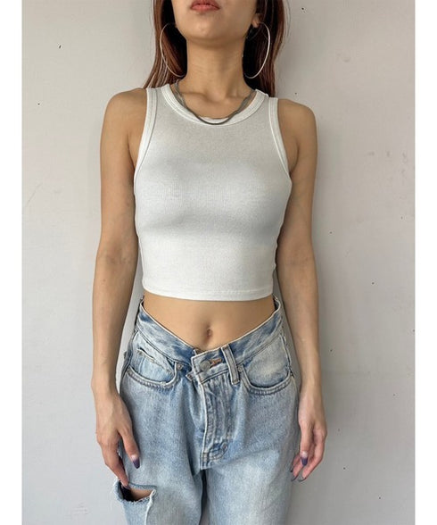 シャイニーショートタンクトップス