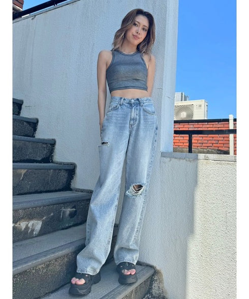 シャイニーショートタンクトップス