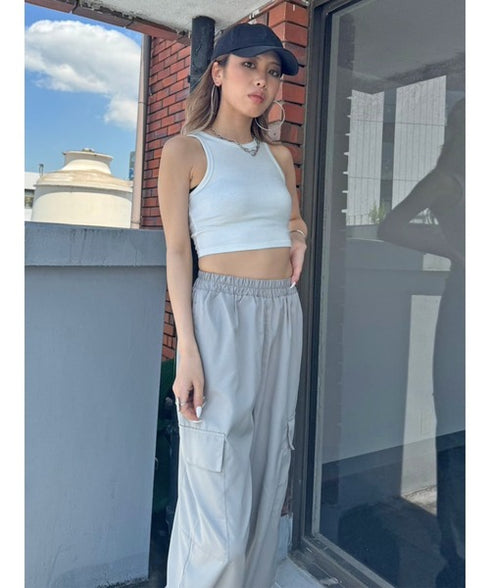 シャイニーショートタンクトップス