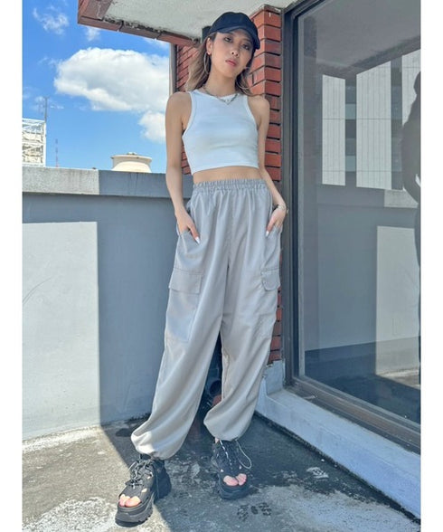 シャイニーショートタンクトップス